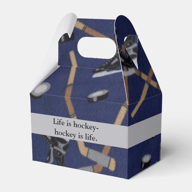 Life is Hockey Favor Box (Front Side)