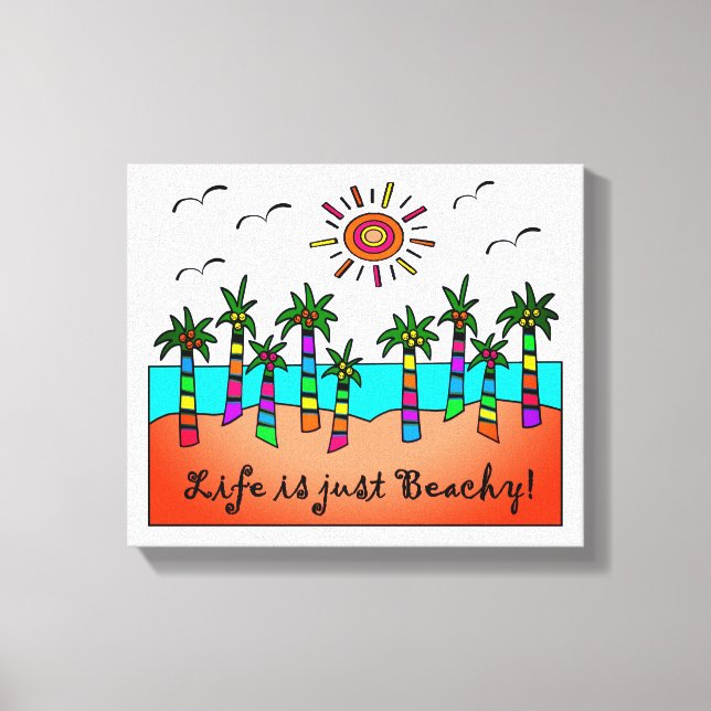Life Is Just Beachy Canvas Print (Front)