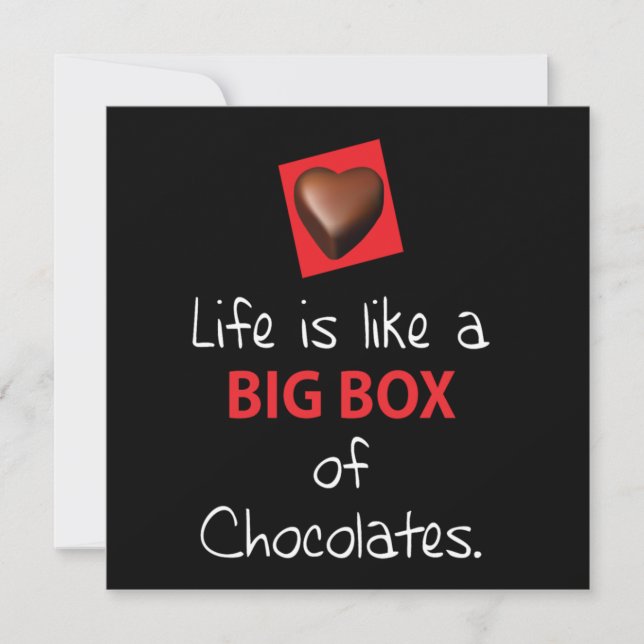 Life Is Like A Box Of Chocolate Invitation (Front)