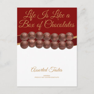 Life Is Like a Box of Chocolates Postcard