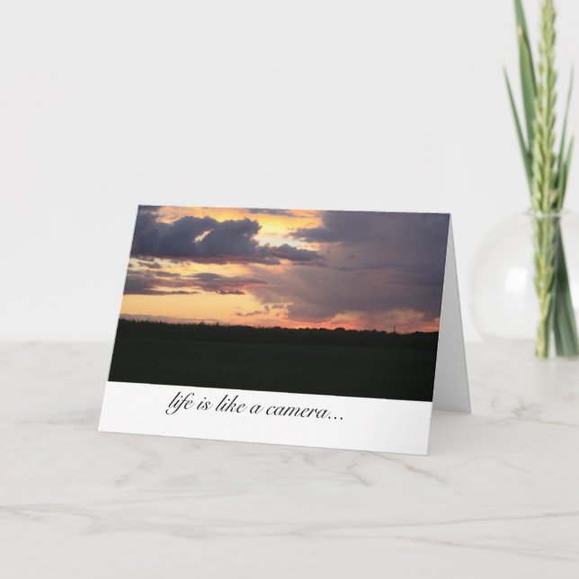 life is like a camera inspirational card (Front)