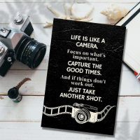 Life Is Like A Camera Vintage Motivational Quote