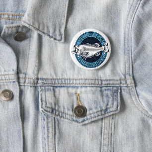 Life is like a game, but fishing is serious - Bass 2 Inch Round Button