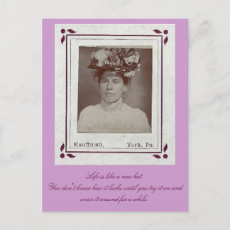 Life is Like a New Hat...Try it On Postcard