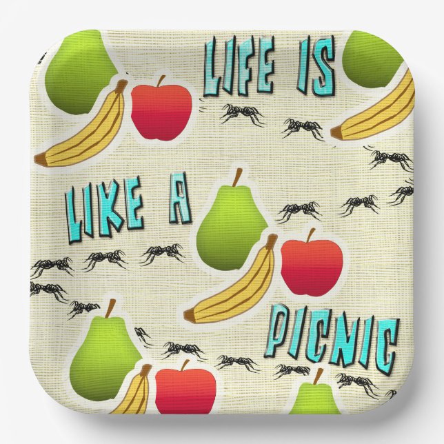 Life is Like a Picnic Paper Plate (Front)