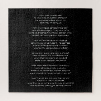 Life is like a Runaway Train Jigsaw Puzzle