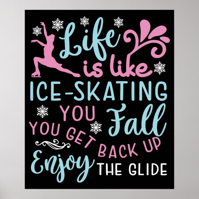 Life Is like Ice Skating Poster (Front)