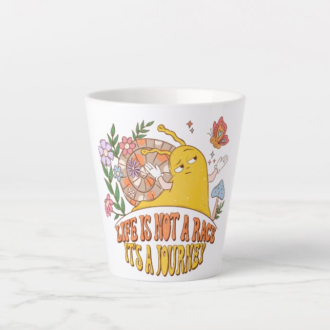 Life Is Not A Race, It's A Journey Latte Mug (Front)