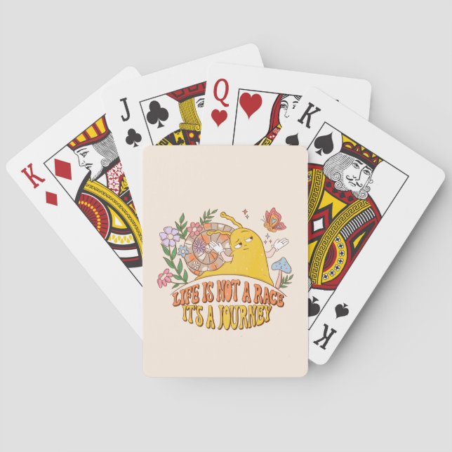 Life Is Not A Race Playing Cards (Back)