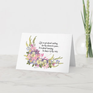 Life is not about waiting card