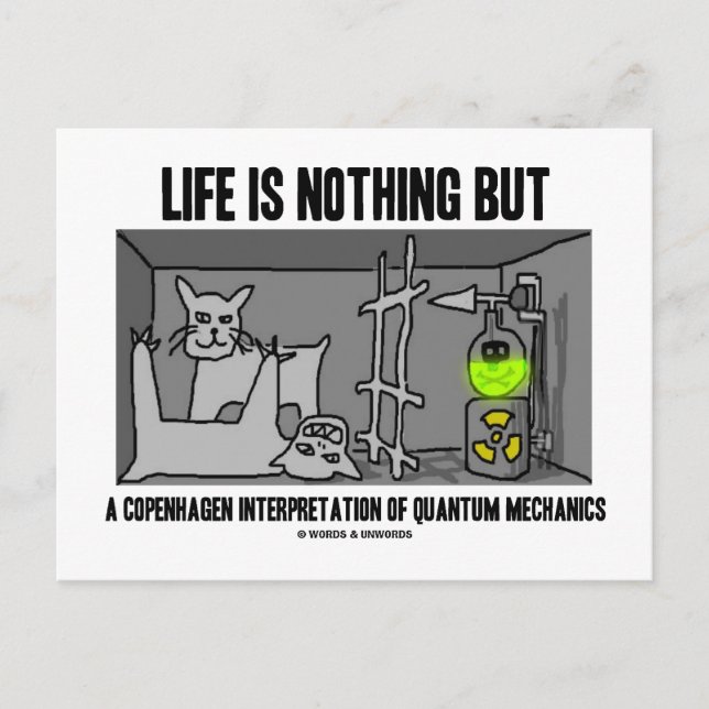 Life Is Nothing But A Copenhagen Interpretation Of Postcard (Front)