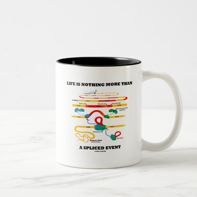 Life Is Nothing More Than A Spliced Event (RNA) Two-Tone Coffee Mug (Right)