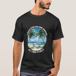 Life Is Really Good Coconut Palm Trees Retro Tropi T-Shirt