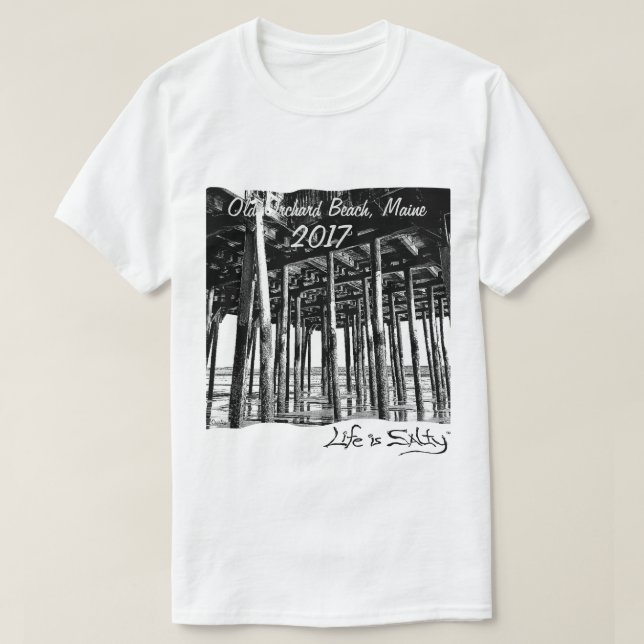 Life is Salty at the beach and we love it! T-Shirt (Design Front)