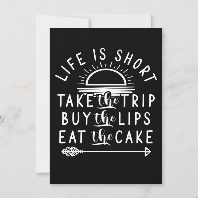 Life Is Short Buy The Lips Injection Nur Thank You Card (Front)