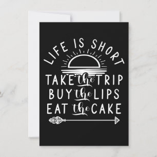 Life Is Short Buy The Lips Injection Nur Thank You Card