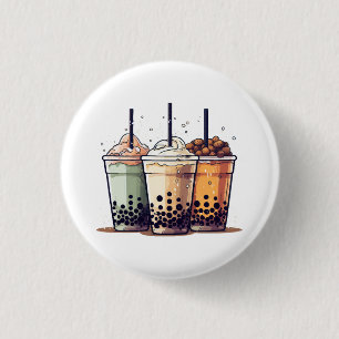 Life is short, drink the boba 1 inch round button
