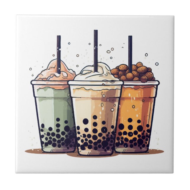 Life is short, drink the boba tile (Front)