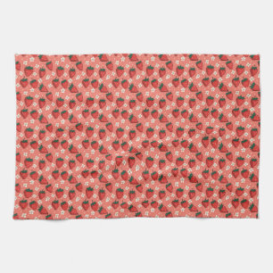 Life Is Short, Eat Strawberries First Kitchen Towel