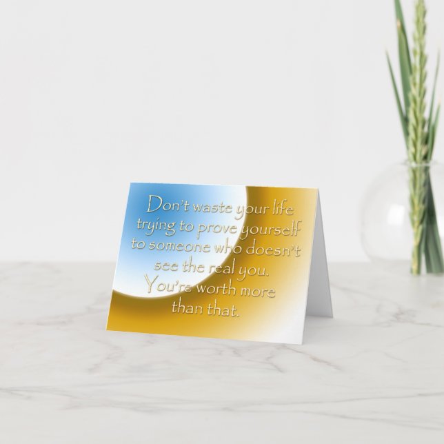 Life is Short (Encouraging Note Cards) Card (Front)