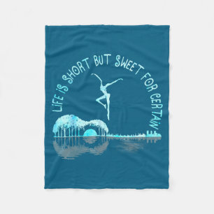 Life Is Short Guitar But Sweet For Certain  Fleece Blanket