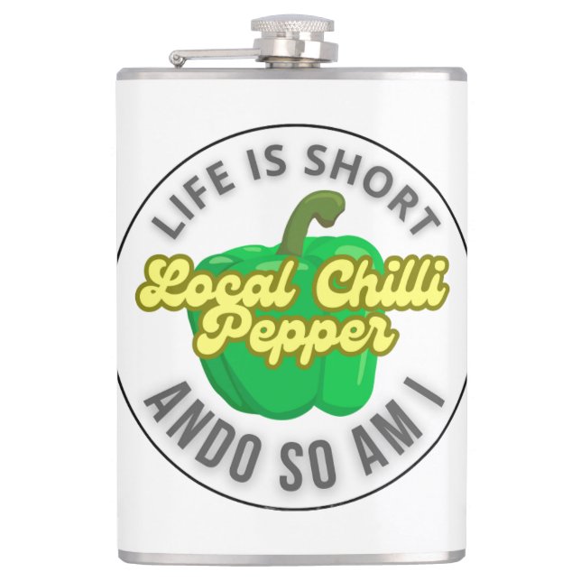 Life is short hip flask (Front)