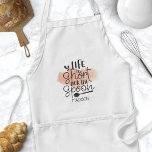 Life Is Short Lick The Spoon Watercolor Quote Standard Apron<br><div class="desc">Life Is Short Lick The Spoon Watercolor Quote Adult Apron. Cute chef apron with a wooden spoon and a funny cooking humour quote. Personalize this custom cook humour design with your own name or text.</div>