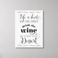 LIFE IS SHORT modern typography motivational grey