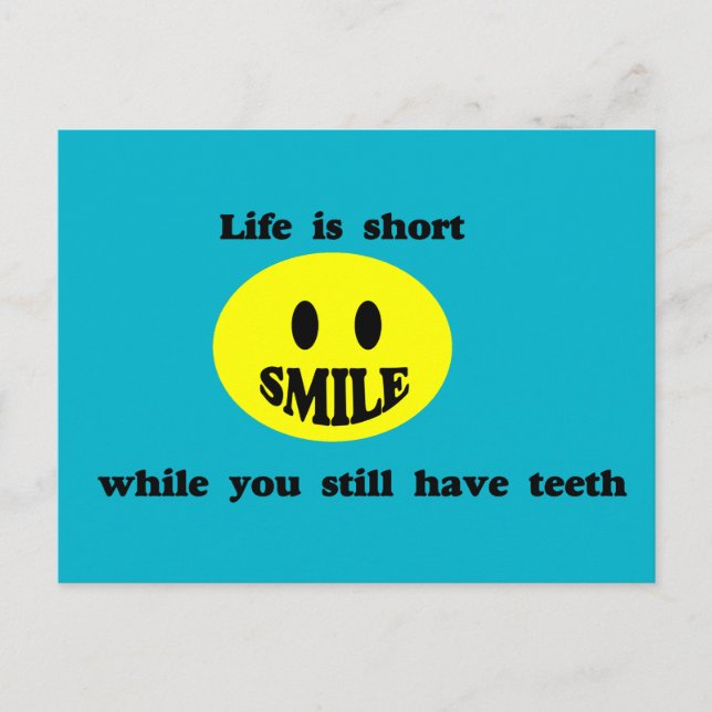 Life Is Short Postcard (Front)