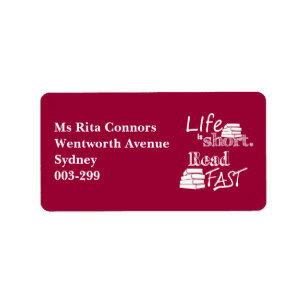 Life is Short, Read Fast Label