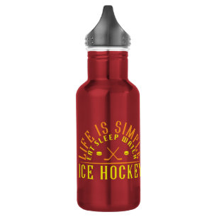 Life is Simple Eat Sleep Watch Ice Hockey 532 Ml Water Bottle