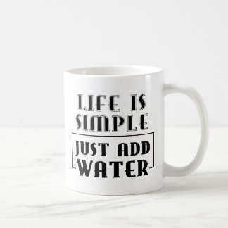 LIFE IS SIMPLE JUST ADD WATER MOTTO SURFERS SURF S COFFEE MUG