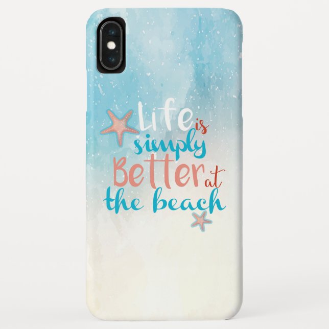 Life Is Simply Better At The Beach Quote Case-Mate iPhone Case (Back)