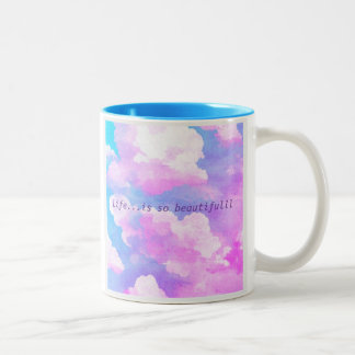 Life Is So Beautiful Mug – Sky Blue Aesthetic Cup