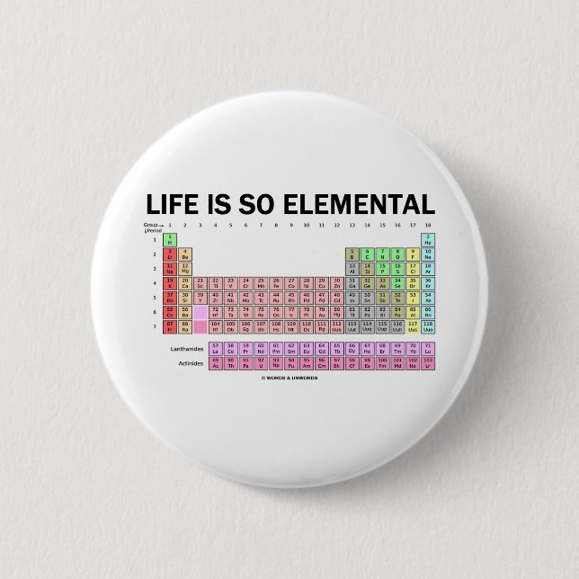 Life Is So Elemental (Periodic Table Of Elements) 2 Inch Round Button (Front)