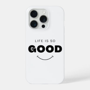 Life Is So Good Aesthetic Smiley Face iPhone Case 