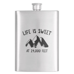 Life Is Sweet At 14,000 Feet Hip Flask