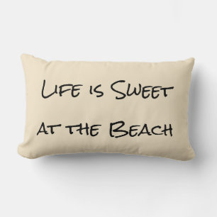 Life is Sweet at the Beach Decorative Lumbar Pillow