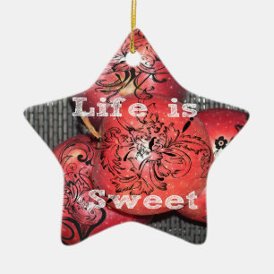 Life is Sweet Ceramic Ornament