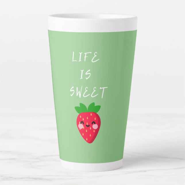 life is sweet  latte mug (Front)