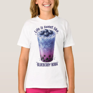 Life Is Sweet Like Blueberry Boba T-Shirt