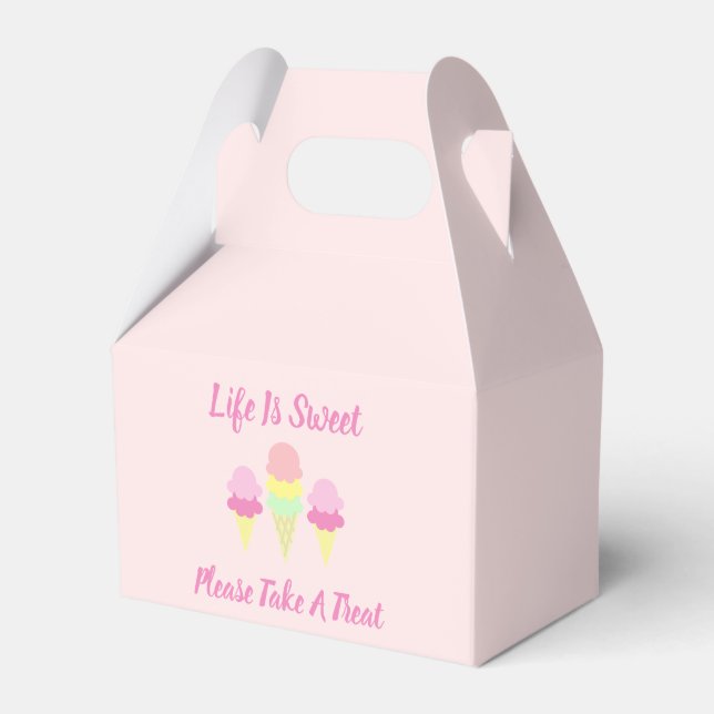 Life Is Sweet Please Take A Treat Favor Box (Front Side)