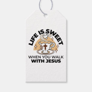 Life Is Sweet with Jesus – Christian Faith Tea Cup Gift Tags