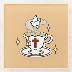 Life Is Sweet with Jesus – Christian Faith Tea Cup Glass Coaster