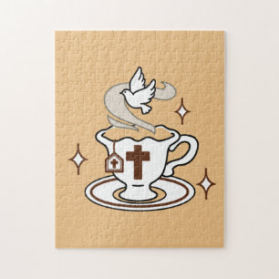 Life Is Sweet with Jesus – Christian Faith Tea Cup Jigsaw Puzzle