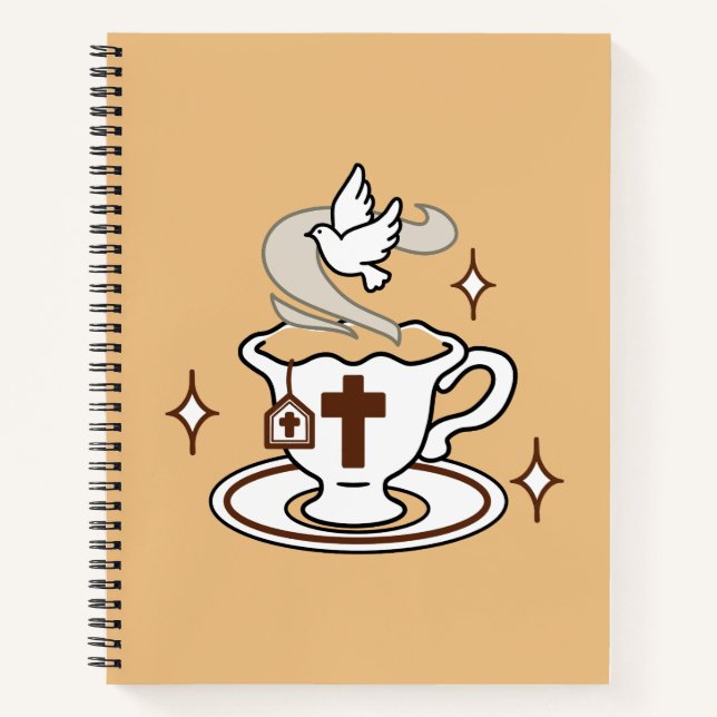 Life Is Sweet with Jesus – Christian Faith Tea Cup Notebook (Front)