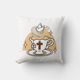 Life Is Sweet with Jesus – Christian Faith Tea Cup Throw Pillow