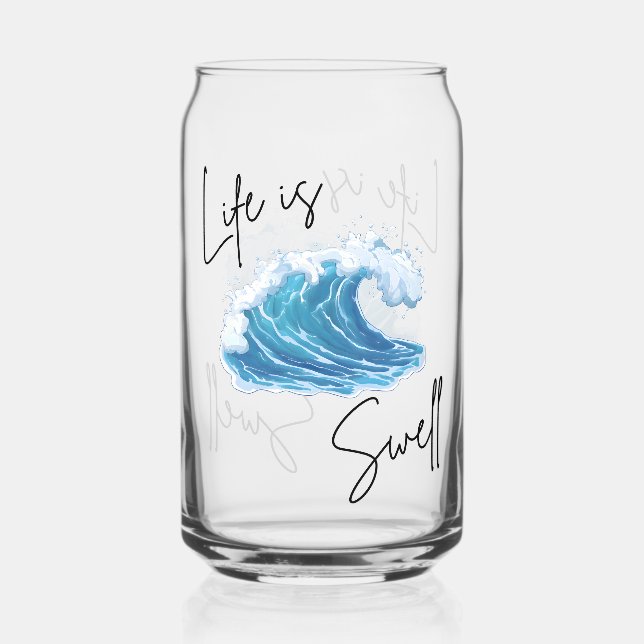 Life is Swell | Ocean Wave Minimalist Aesthetic Ca (Verso)