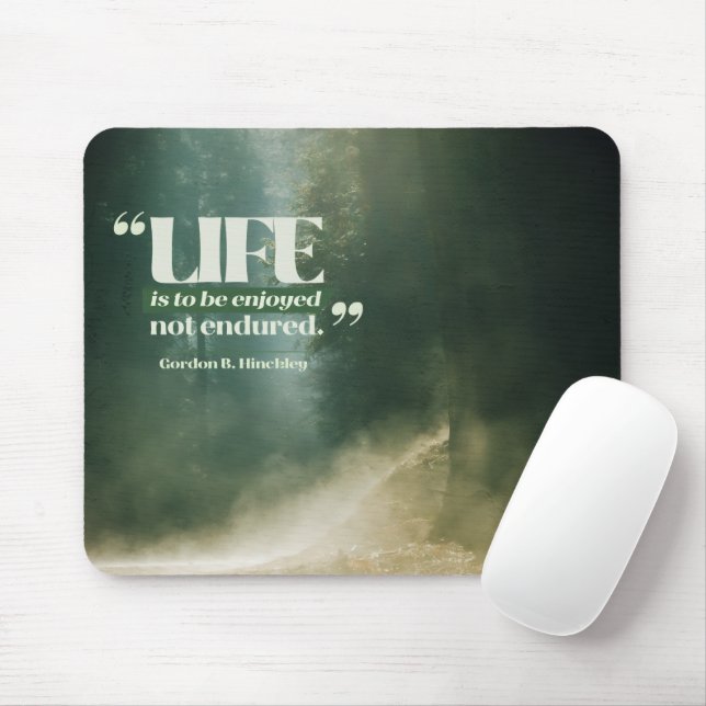 Life Is To Be Enjoyed Mouse Pad (With Mouse)