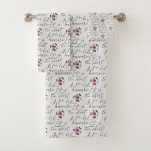 Life Is Too Short For A Bad Manicure Pattern Bath Towel Set